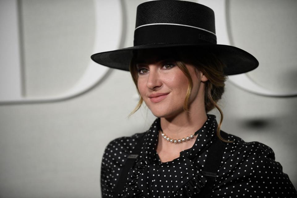 US actor Shailene Woodley arrives to attend the Dior Spring-Summer 2023 fashion show as part of the Paris Fashion Week, in Paris, on September 27, 2022.