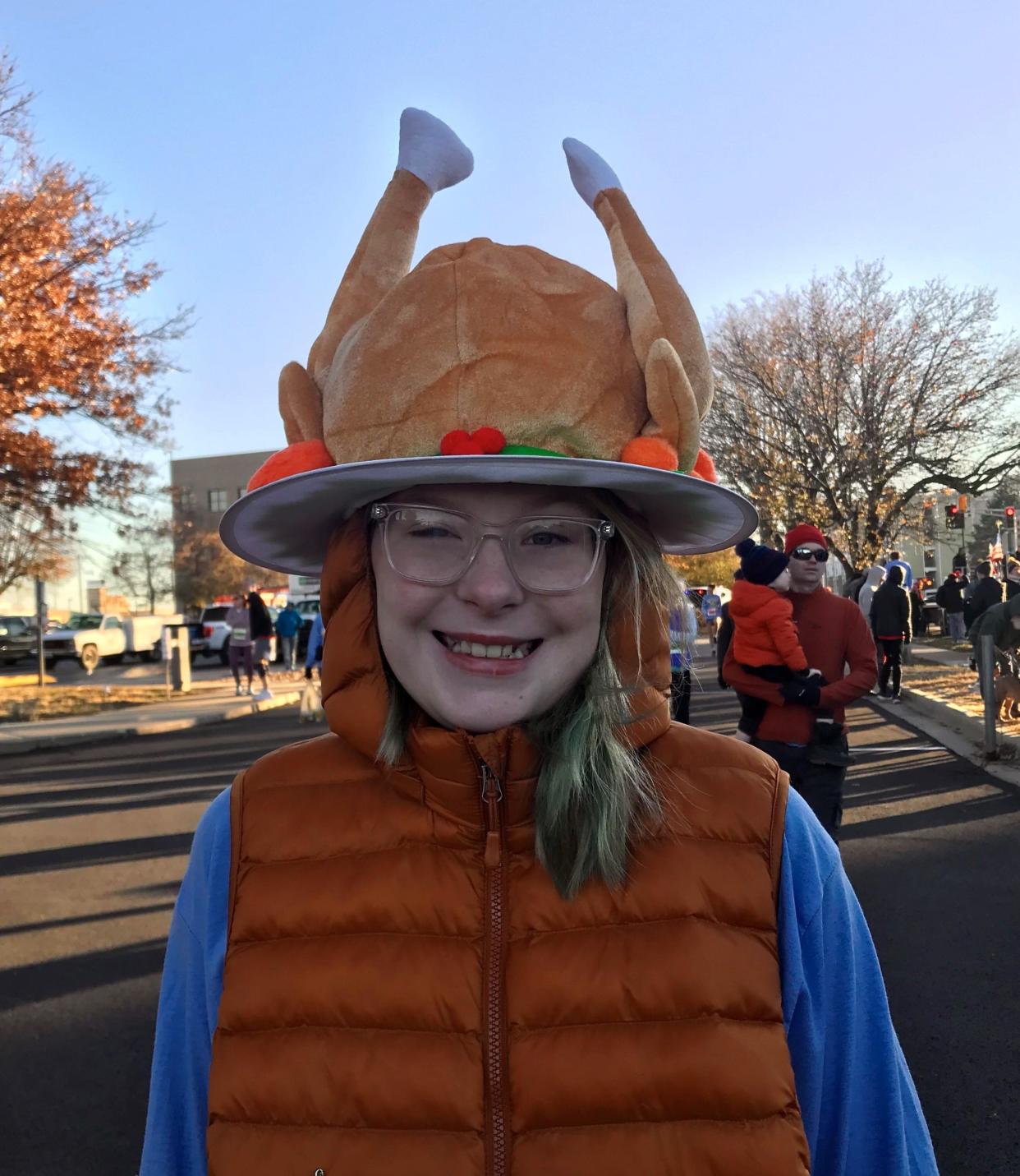 Willa Thieme, a student at Springfield's Sequiota Elementary, entered the Thanksgiving Day Turkey Trot 5K Run/Walk for the first time. She participated with her grandmother, grandfather and aunt.