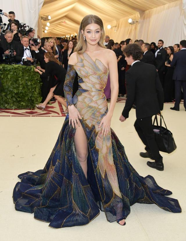 Gigi Hadid Stuns In Red Versace Look At The Met Gala 2022