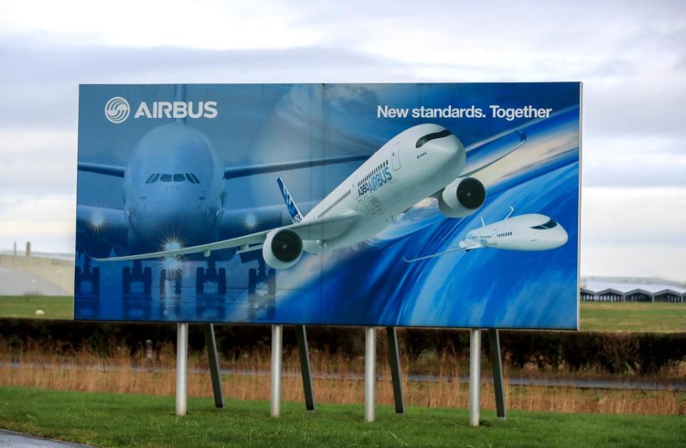 Airbus staff threaten strike action over pay (Peter Byrne/PA) (PA Archive)