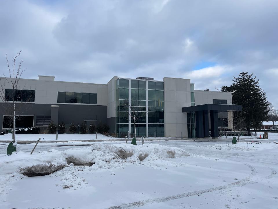 Renovations at the former Citizens Insurance building in downtown Howell are wrapping up. Pictured is the new entrance off the parking lot, not visible from Grand River.