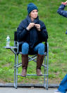 <p>Uma Thurman bundles up while filming a new TV series in N.Y.C.’s Central Park on Monday. </p>