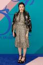 <p>Mandy Moore in a leopard print Kate Spade dress at the CFDA Awards in 2017. Source: Getty </p>