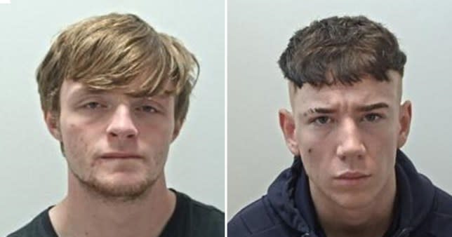 Harry Sharman (right), 22, and Connor Pendergast (left), 19, were jailed.