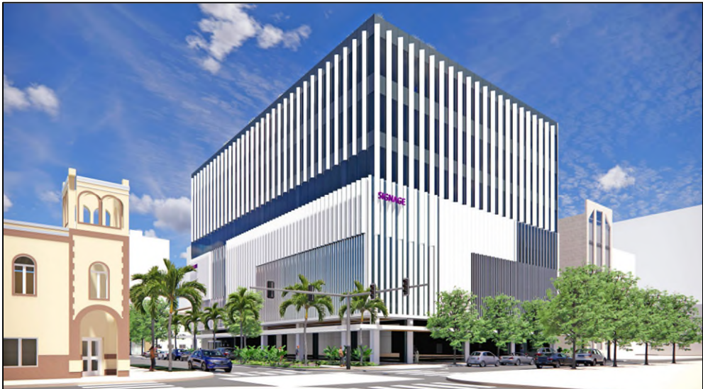 Rendering of proposed medical tower in downtown West Palm Beach for NYU Langone Health.