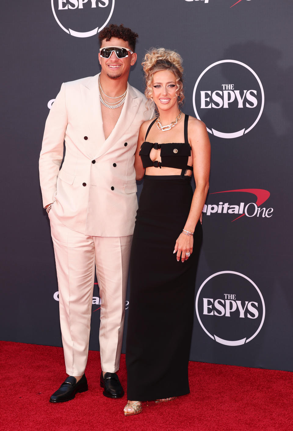 Patrick Mahomes and Brittany Mahomes at The 2023 ESPYS held at Dolby Theatre on July 12, 2023 in Los Angeles, California.