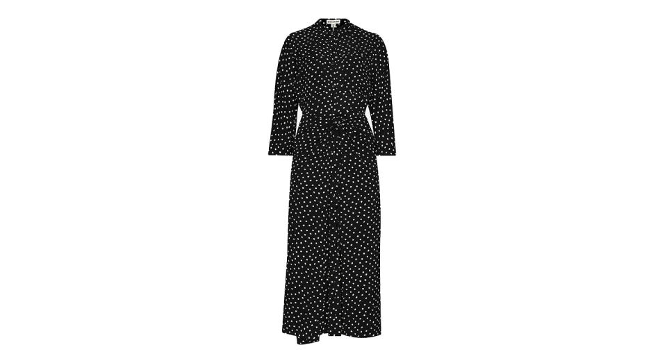 WHISTLES Selma polka-dot crepe dress