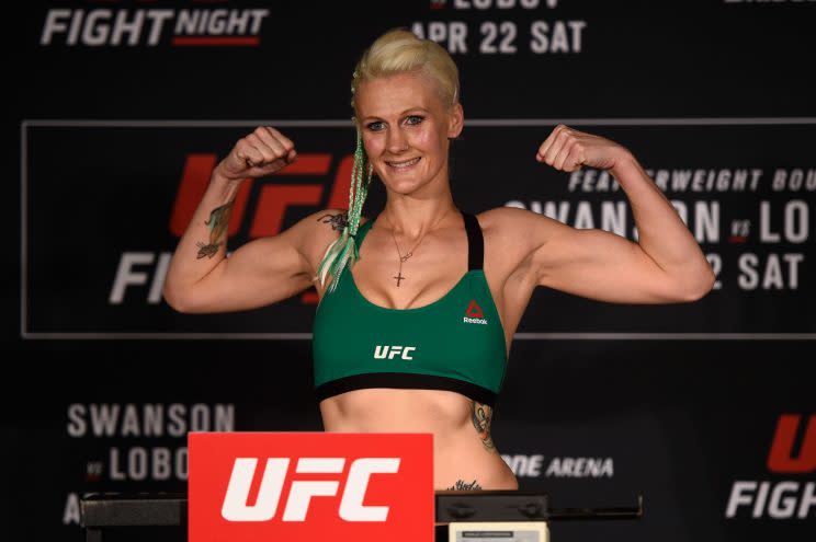 Cindy Dandois fights in the UFC, teaches high school in Belgium and finds inspiration from Walt Disney. (Getty Images)