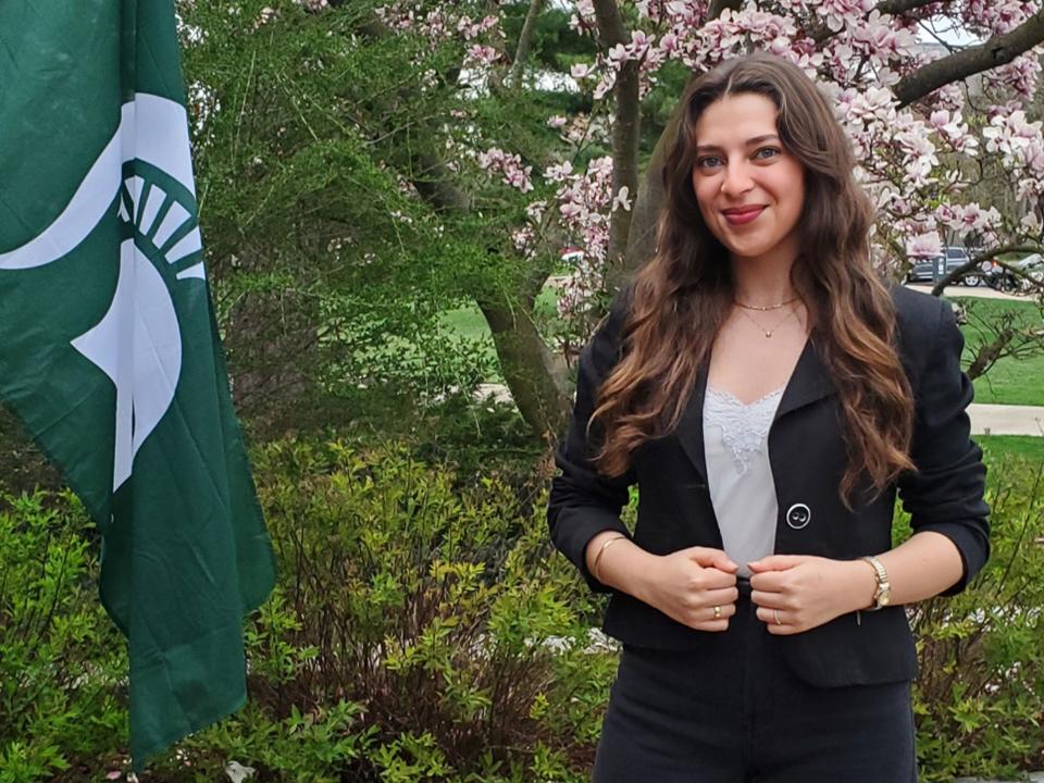 Alisar Alabdullah of Monroe is a first-generation college graduate. A native of Syria, she earned a bachelor's degree from Michigan State University and is heading to graduate school.