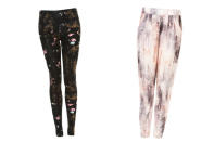 Fluffige Farbwölkchen zieren derzeit aber nicht nur Leggins (l.) und Haremshosen (r.), sondern auch… (erhältlich bei topshop.com, um 25 bzw. 35 Euro)