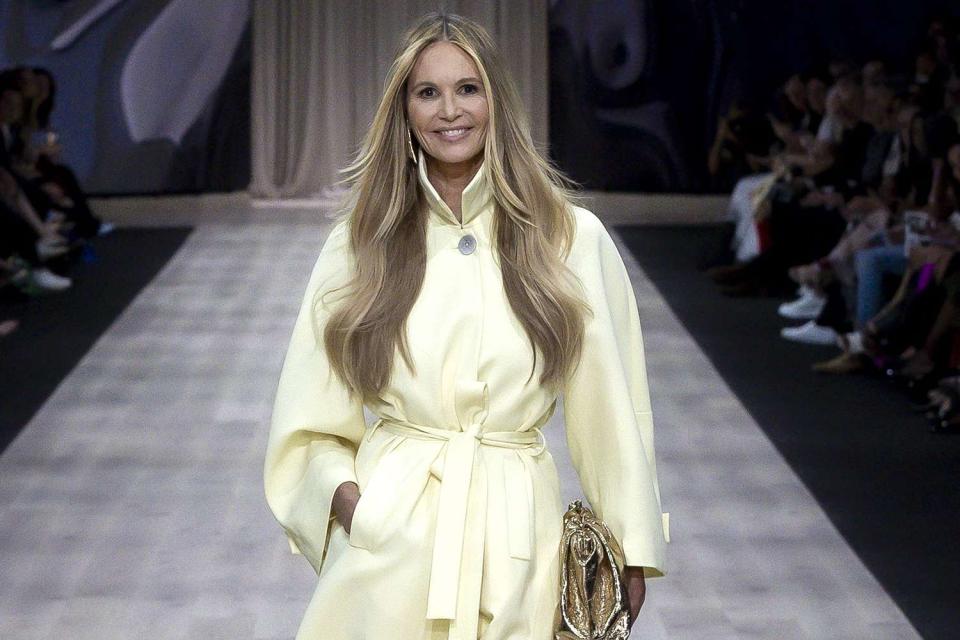 <p>Sam Tabone/WireImage</p> Elle Macpherson during the Triumphant x PayPal Runway at Melbourne Fashion Festival 2024 on March 4 in Melbourne