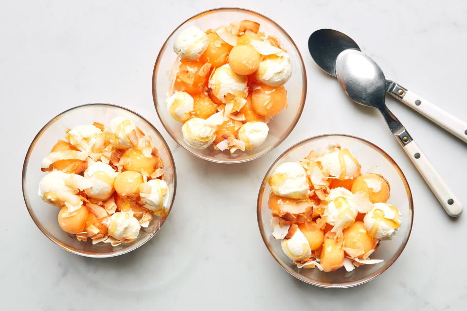 Cantaloupe and Vanilla Ice Cream