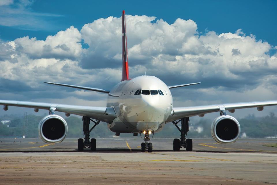 <p>Getty</p> A stock image of a Boeing aircraft