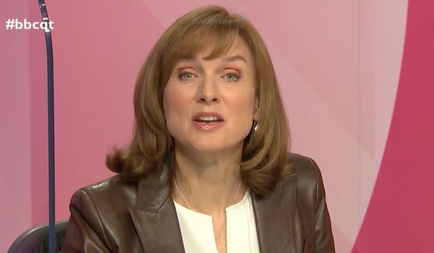 Fiona Bruce encouraged people who have not been vaccinated to attend Question Time (Photo: BBC Question Time)