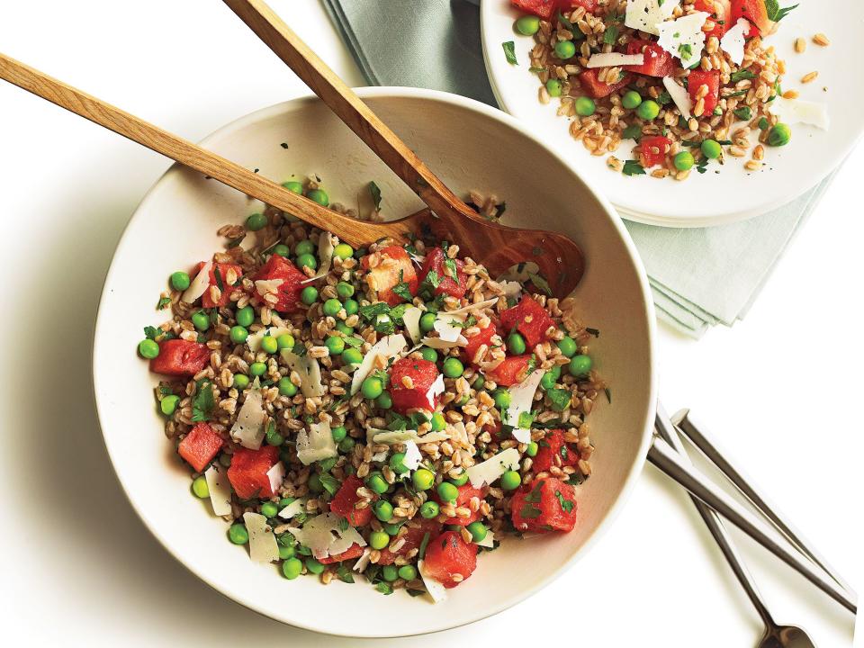 Summer Pea, Watermelon, and Farro Salad