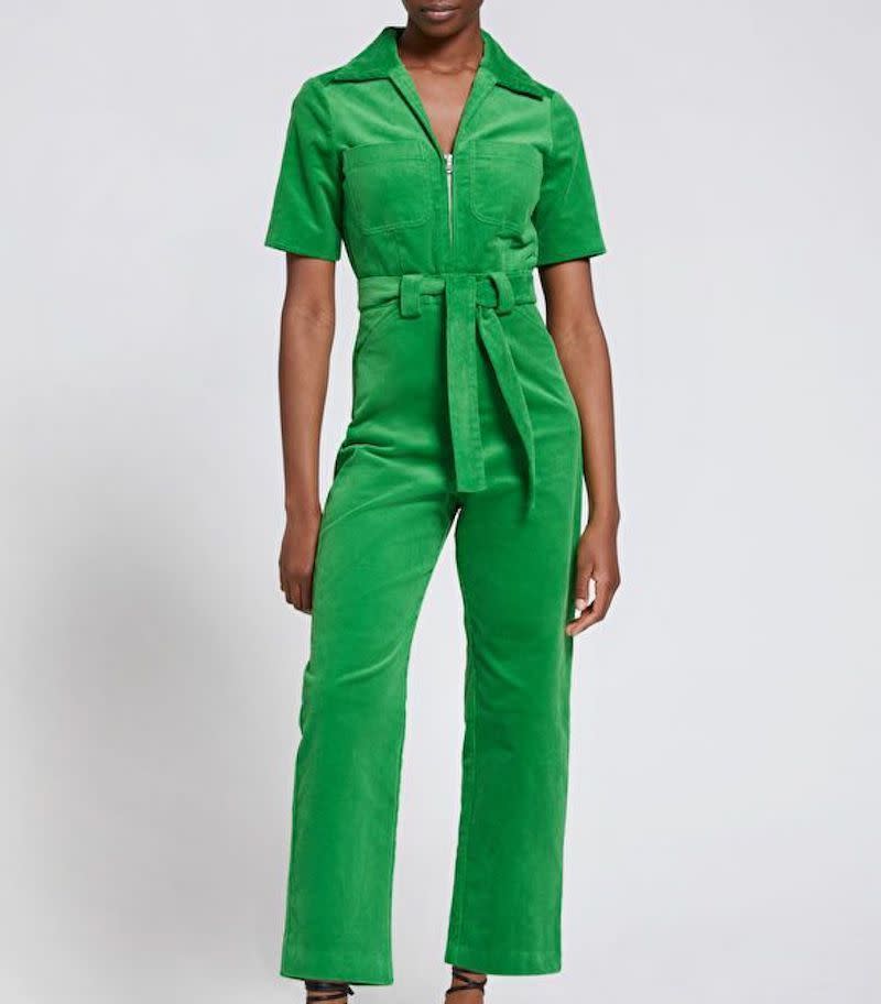 23) Belted Corduroy Jumpsuit