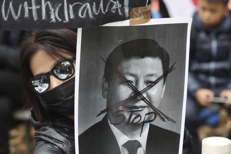 香港反送中示威者反抗中國國家主席習近平（AP）