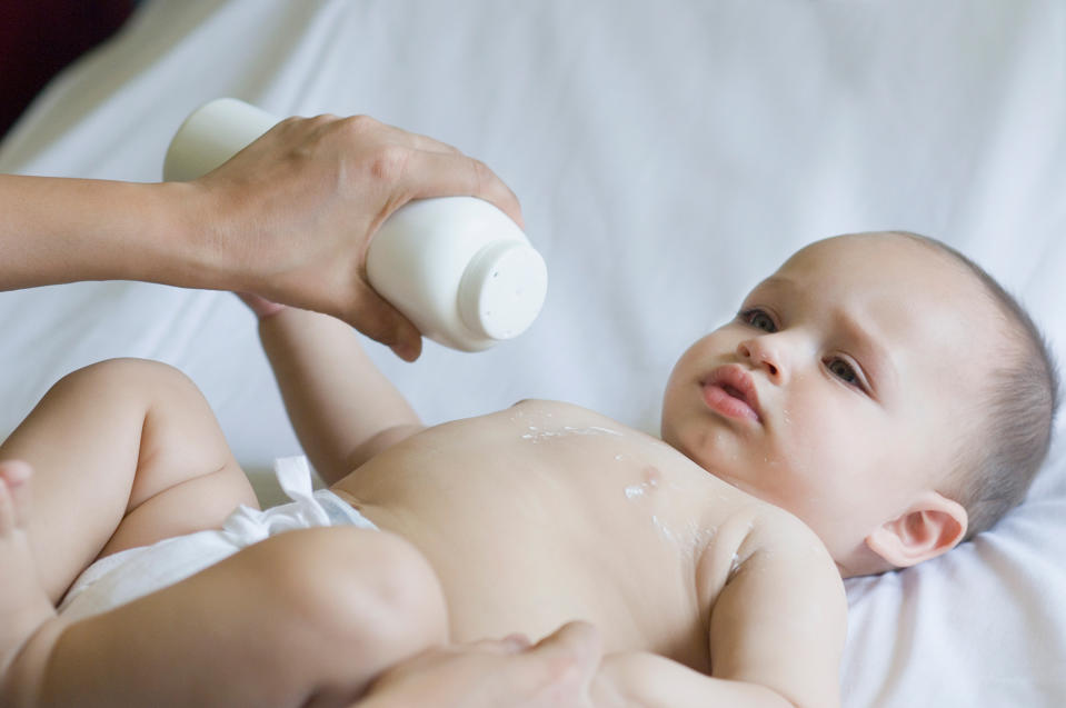 Parents are being advised to ‘trust their gut’ when it comes to using talc on their children [Photo: Getty]