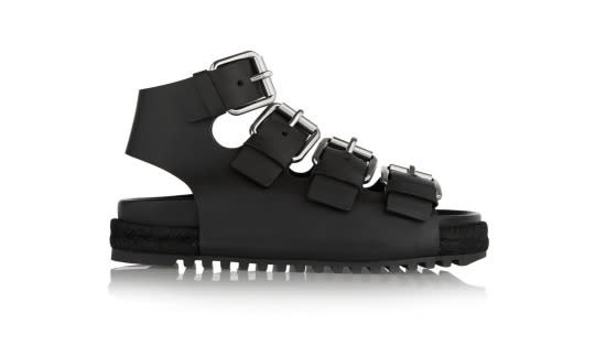 <p>Idina bucket leather sandals, $460, <a href="https://www.net-a-porter.com/us/en/product/639429/alexander_wang/idina-buckled-leather-sandals" rel="nofollow noopener" target="_blank" data-ylk="slk:Net-A-Porter;elm:context_link;itc:0;sec:content-canvas" class="link ">Net-A-Porter</a></p>