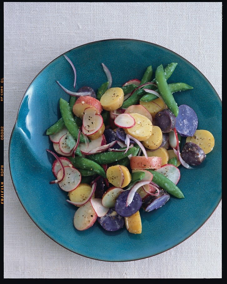 Caesar Potato Salad with Sugar Snap Peas