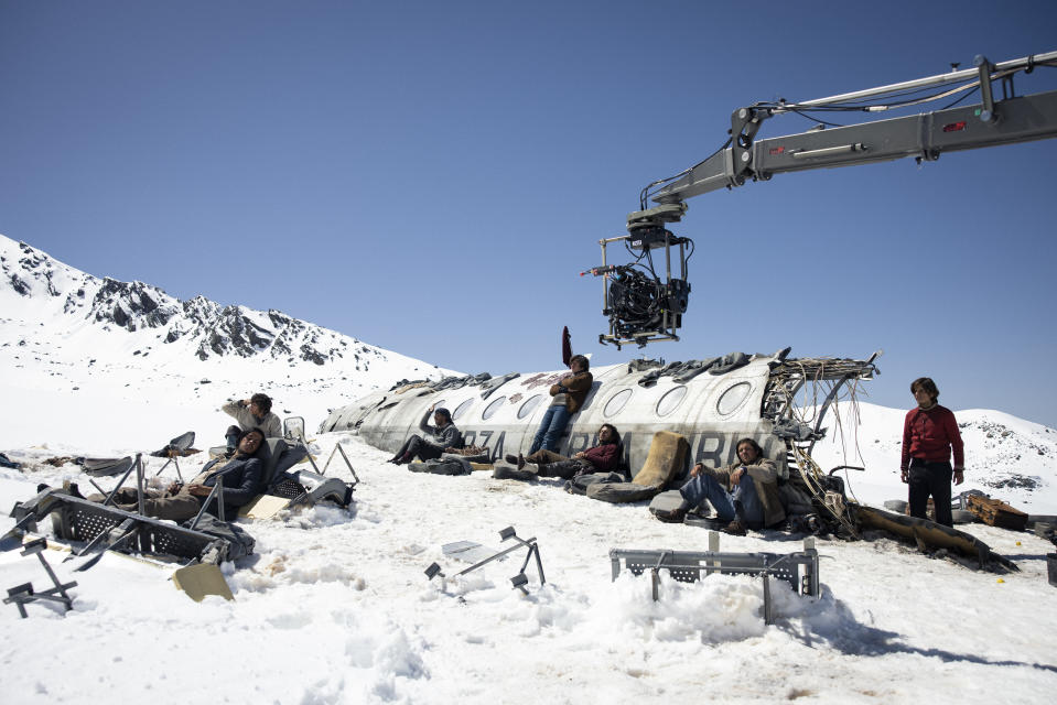 Society of the Snow cinematography Netflix