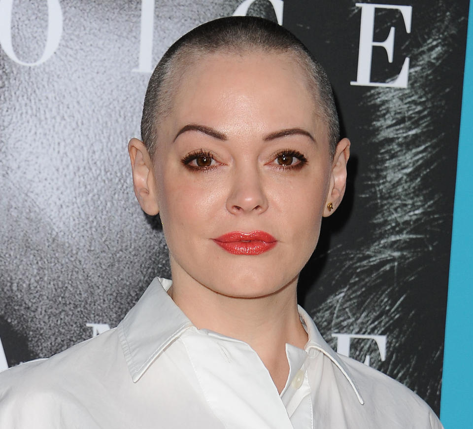 Rose McGowan posted a message to Instagram late Wednesday night saying that Twitter had suspended her account.