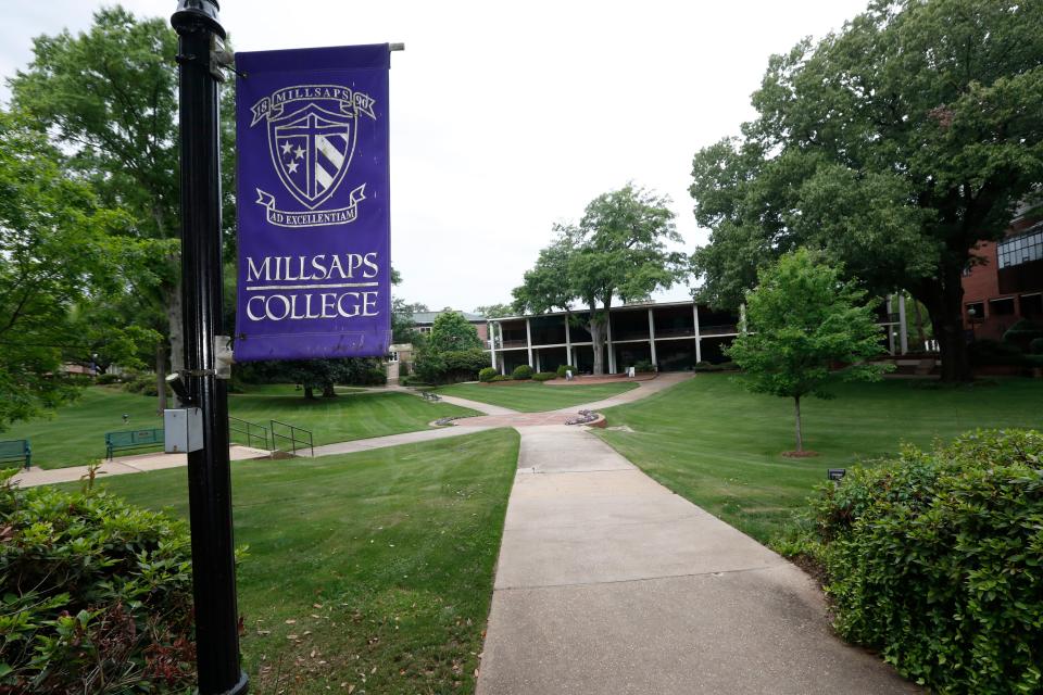 The Millsaps College campus pictured in 2020 during the coronavirus pandemic when the school switched to online teaching and learning.