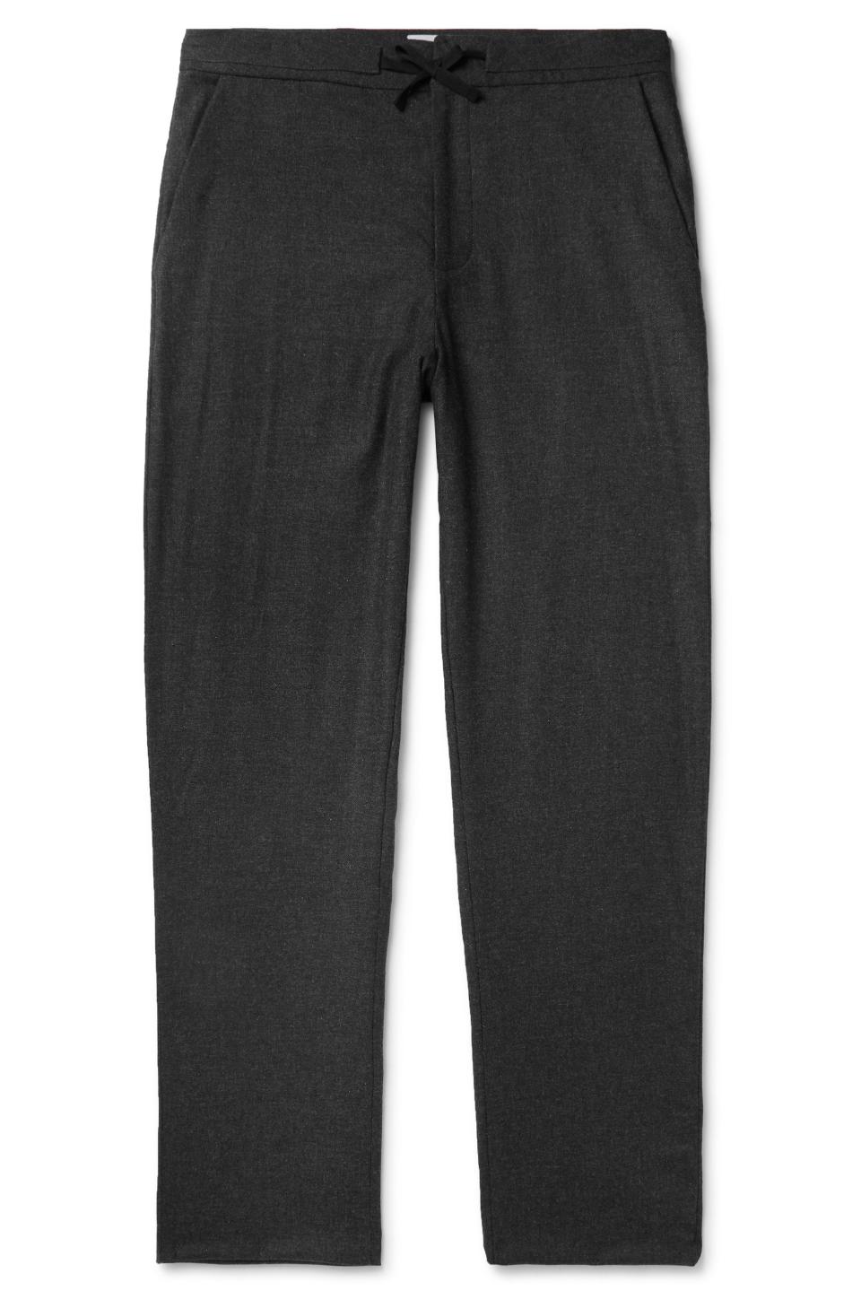 Dark Grey, Merino wool-blend drawstring trousers, £695.