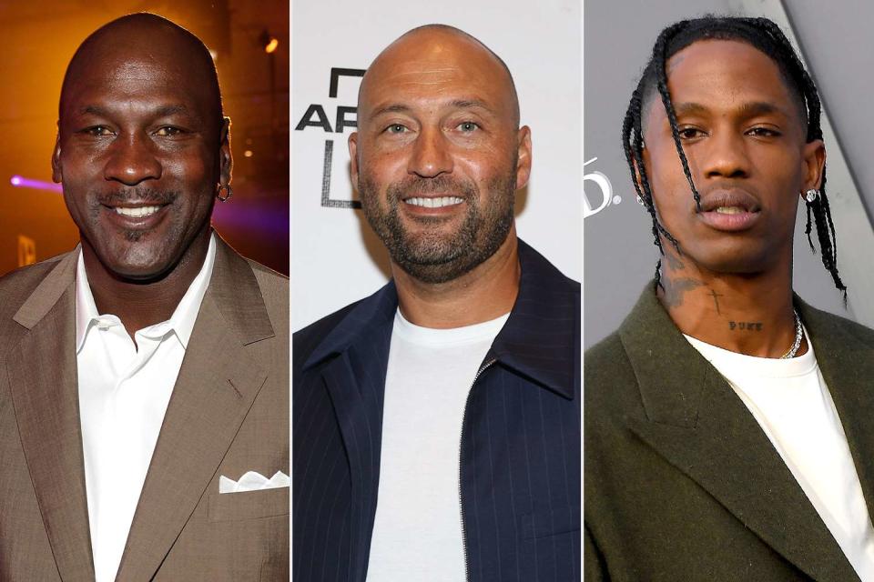 <p> Isaac Brekken/Getty Images; Shareif Ziyadat/Getty Images; Bryan Steffy/WireImage</p> Michael Jordan, Derek Jeter, and Travis Scott