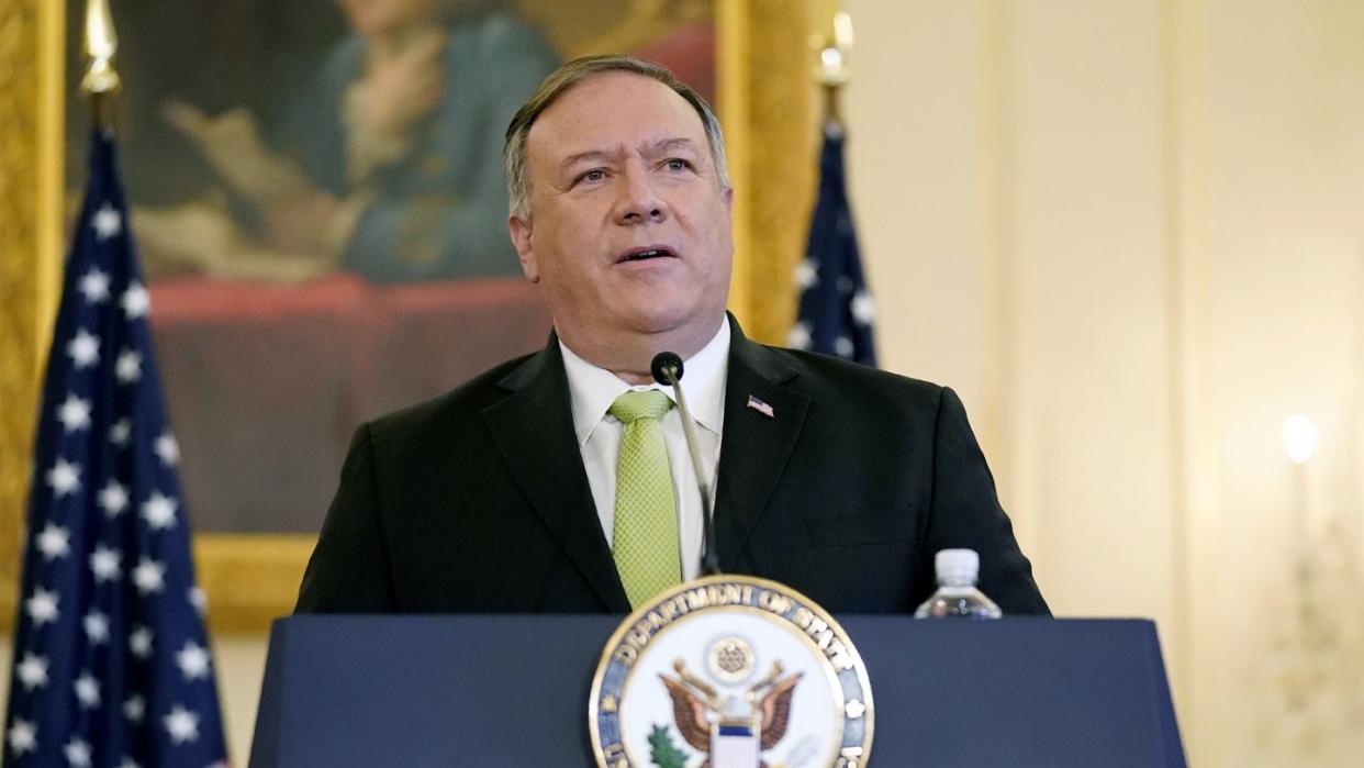 US-Außenminister Mike Pompeo kündigt neue Sanktionen gegen den Iran und seine Unterstützer an.