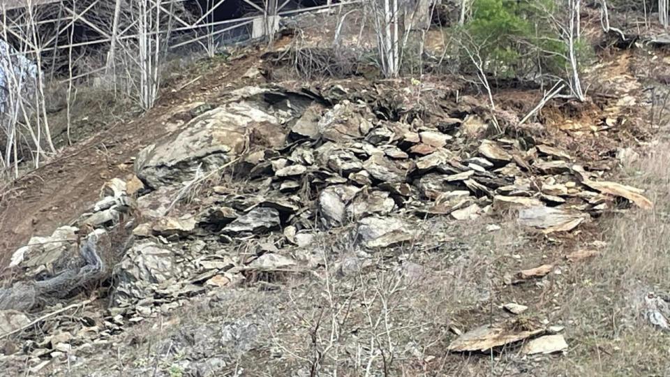 Thursday's storms caused a rockslide on US Highway 321 that forced NCDOT to close the road indefinitely.