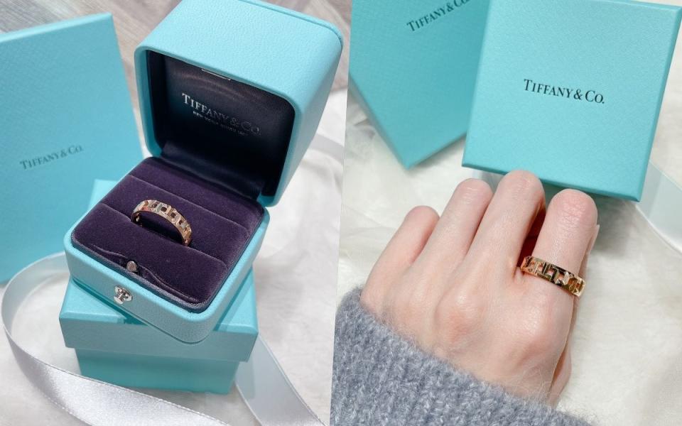 Tiffany T True 18K玫瑰金寬版戒指 NT.74,000 Photo Via:LOOKin編輯拍攝