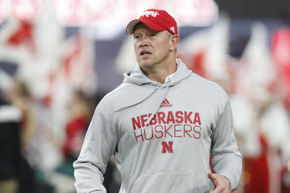 Nebraska Cornhuskers head coach Scott Frost heads onto the field prior to the game against the Ohio State Buckeyes at Memorial Stadium. (USA Today)