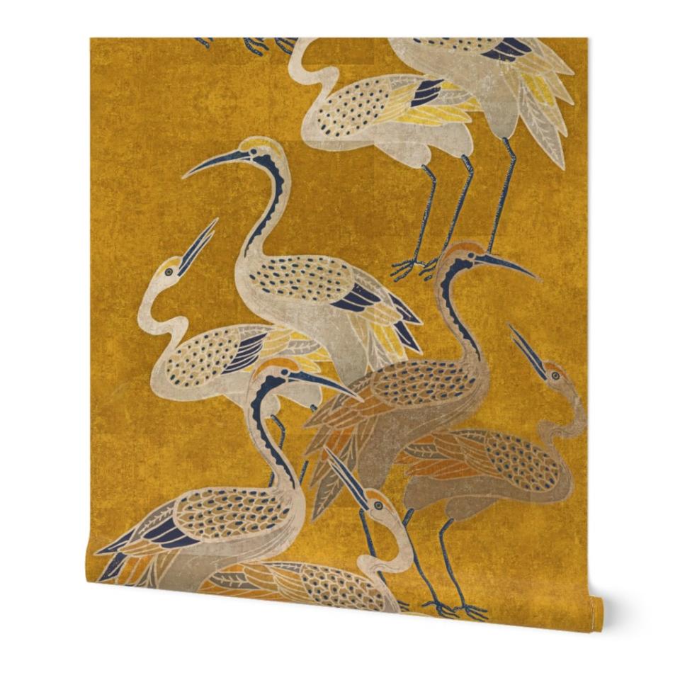 <p><a href="https://go.redirectingat.com?id=74968X1596630&url=https%3A%2F%2Fwww.spoonflower.com%2Fen%2Fwallpaper%2F14640191-deco-cranes-golden-hour-navy-accents-by-shellyturnerdesigns%3Fsize%3DWALLPAPER_IMPERIAL_ROLL_2_x_12&sref=https%3A%2F%2Fwww.veranda.com%2Fhome-decorators%2Fg36395591%2Fplaces-to-buy-wallpaper-online%2F" rel="nofollow noopener" target="_blank" data-ylk="slk:Shop Now;elm:context_link;itc:0;sec:content-canvas" class="link ">Shop Now</a></p><p>Spoonflower </p><p>spoonflower.com</p><p>$103.20</p>