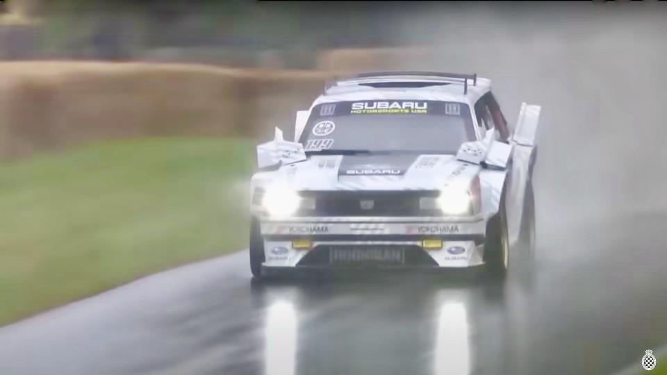 Watch Travis Pastrana Wrangle the 850-HP Subaru Huckster Up the Goodwood Hill photo