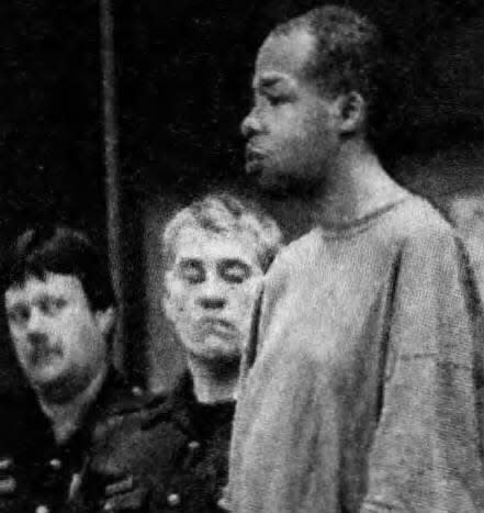 Yusaf Hagans makes a brief statement before his sentencing on Tuesday, May 4, 1999.