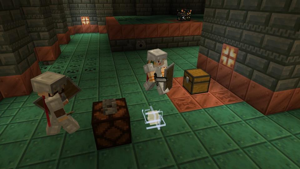 Image of Minecraft 1.21's The Breeze mob in Trial Chambers.