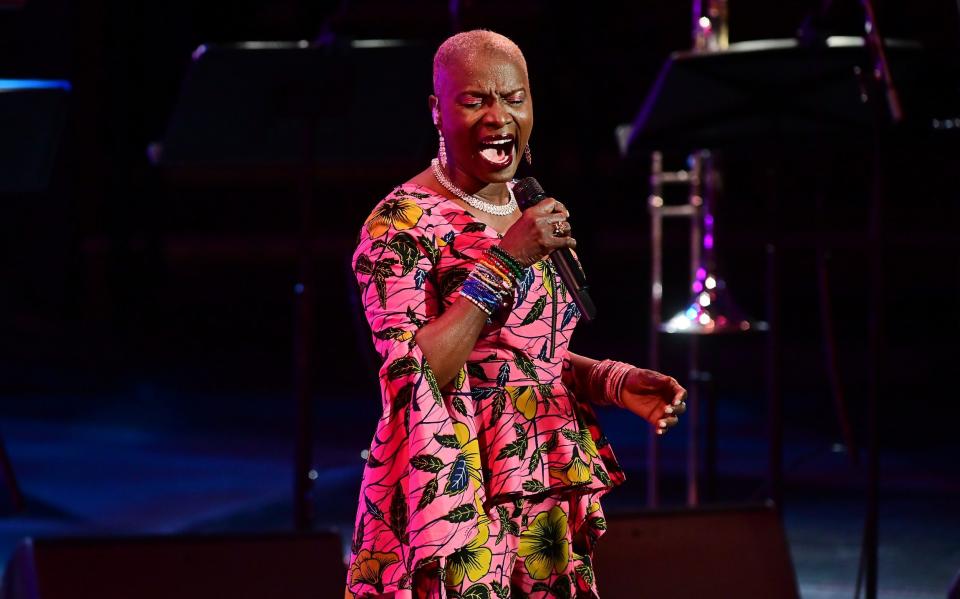 Angélique Kidjo performing at the Royal Albert Hall in 2019