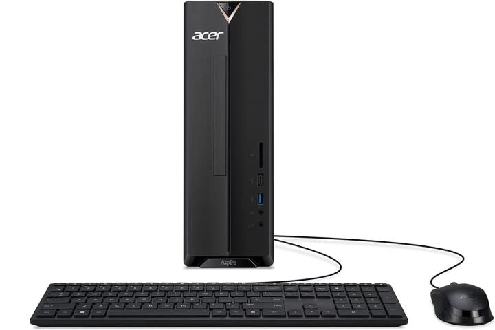 Acer Aspire XC desktop PC with mouse and keyboard.