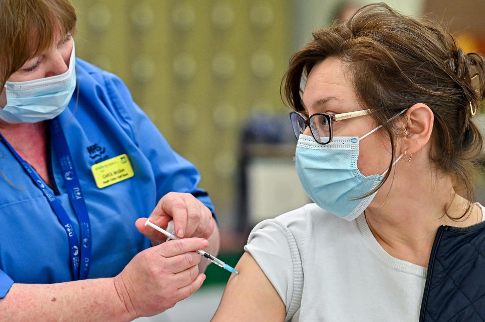 All those aged 18 and above should have received vaccination appointments by the end of next week, Nicola Sturgeon said (Jeff J Mitchell/PA)