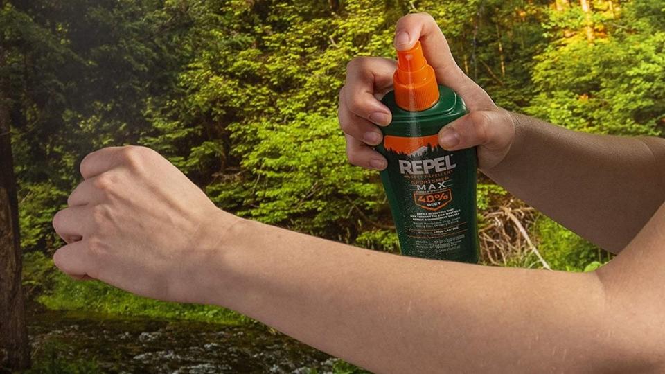 Wearing repellent when outside will deter mosquitos