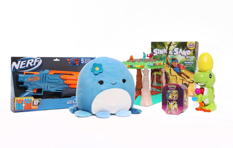 Other lower budget offerings include a plush Squishmallow, and the NERF Elite 2.0 Ranger PD-5 Blaster, which are all £18. (Argos/SWNS)