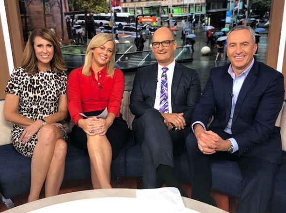 Sunrise cast Natalie Barr, Samantha Armytage, David ‘Kochie’ Koch and Mark Beretta. Source: Instagram/sunriseon