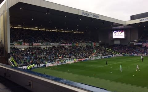 Celtic fans at Ibrox - Credit: Roddy Forsyth