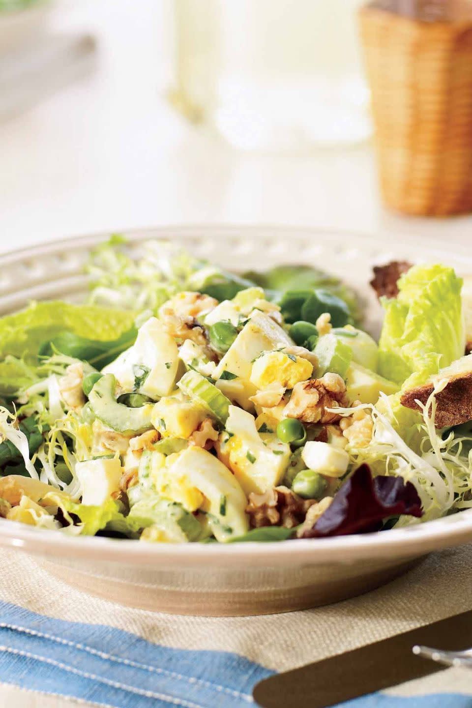 Curried Egg Salad on Greens