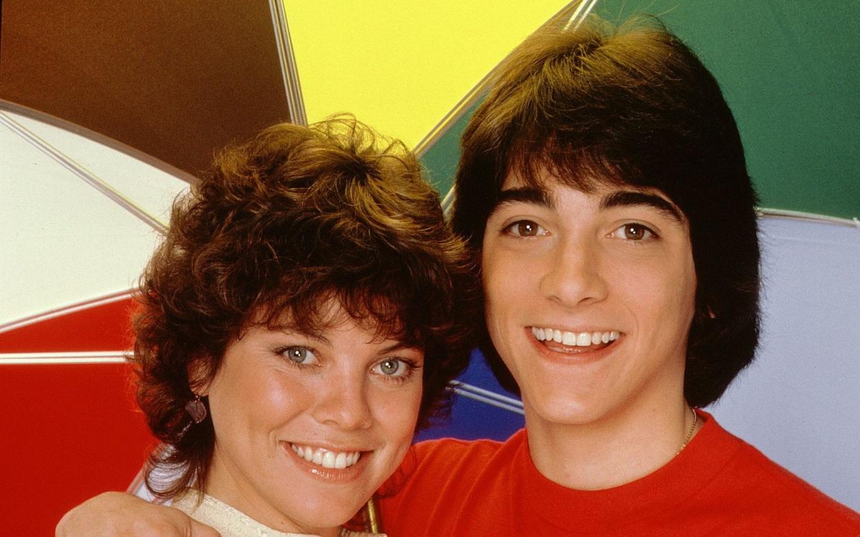 Baio, right, with his Joannie Loves Chachi co-star Erin Moran, who is not involved in the scandal - Rex Features