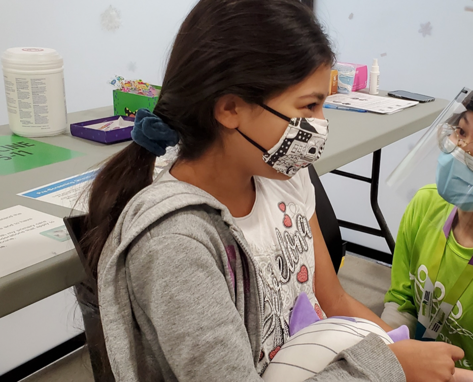 <span class="caption">Young children are rolling up their sleeves to get vaccinated, protecting themselves against COVID-19 and helping to curb the pandemic.</span> <span class="attribution"><span class="source">(Dasantila Golemi-Kotra)</span>, <span class="license">Author provided</span></span>