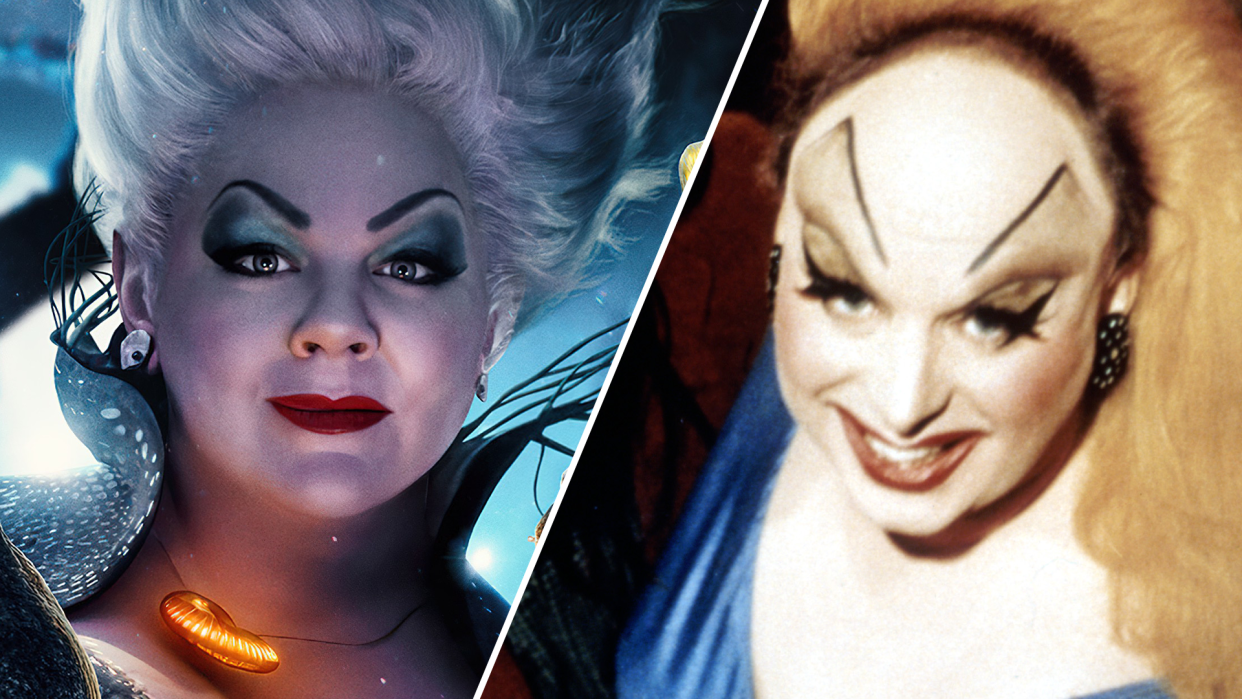 Melissa McCarthy in 'The Little Mermaid,' Divine in 'Pink Flamingos' (Everett Collection)