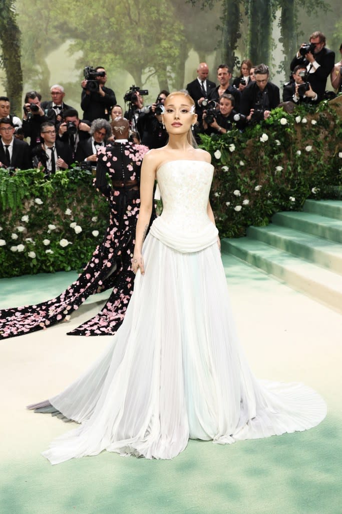 Ariana Grande attends The 2024 Met Gala Celebrating "Sleeping Beauties: Reawakening Fashion" at The Metropolitan Museum of Art on May 06, 2024 in New York City.