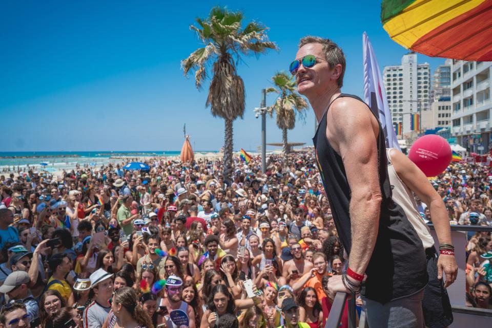 Neil Patrick Harris on Beach at Tel Aviv Pride